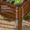 image:imageBest Choice Products 72x24x30in Non Toxic Galvanized Raised Garden Bed Metal Elevated Planter Box Vegetable Garden 100 Non Toxic Materials  CharcoalDark Brown Wood Grain