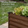image:imageBest Choice Products 72x24x30in Non Toxic Galvanized Raised Garden Bed Metal Elevated Planter Box Vegetable Garden 100 Non Toxic Materials  CharcoalDark Brown Wood Grain