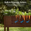 image:imageBest Choice Products 72x24x30in Non Toxic Galvanized Raised Garden Bed Metal Elevated Planter Box Vegetable Garden 100 Non Toxic Materials  CharcoalDark Brown Wood Grain