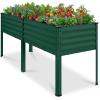 image:imageBest Choice Products 72x24x30in Non Toxic Galvanized Raised Garden Bed Metal Elevated Planter Box Vegetable Garden 100 Non Toxic Materials  CharcoalDark Green
