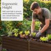 image:imageBest Choice Products 72x24x30in Non Toxic Galvanized Raised Garden Bed Metal Elevated Planter Box Vegetable Garden 100 Non Toxic Materials  CharcoalDark Brown Wood Grain