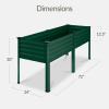 image:imageBest Choice Products 72x24x30in Non Toxic Galvanized Raised Garden Bed Metal Elevated Planter Box Vegetable Garden 100 Non Toxic Materials  CharcoalDark Green