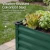 image:imageBest Choice Products 72x24x30in Non Toxic Galvanized Raised Garden Bed Metal Elevated Planter Box Vegetable Garden 100 Non Toxic Materials  CharcoalDark Green