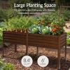 image:imageBest Choice Products 72x24x30in Non Toxic Galvanized Raised Garden Bed Metal Elevated Planter Box Vegetable Garden 100 Non Toxic Materials  CharcoalDark Brown Wood Grain