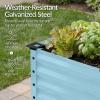 image:imageBest Choice Products 72x24x30in Non Toxic Galvanized Raised Garden Bed Metal Elevated Planter Box Vegetable Garden 100 Non Toxic Materials  CharcoalMist Blue
