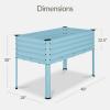 image:imageBest Choice Products 72x24x30in Non Toxic Galvanized Raised Garden Bed Metal Elevated Planter Box Vegetable Garden 100 Non Toxic Materials  CharcoalMist Blue