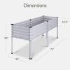 image:imageBest Choice Products 72x24x30in Non Toxic Galvanized Raised Garden Bed Metal Elevated Planter Box Vegetable Garden 100 Non Toxic Materials  CharcoalMoonlight Gray