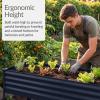 image:imageBest Choice Products 72x24x30in Non Toxic Galvanized Raised Garden Bed Metal Elevated Planter Box Vegetable Garden 100 Non Toxic Materials  CharcoalNavy Blue