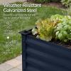 image:imageBest Choice Products 72x24x30in Non Toxic Galvanized Raised Garden Bed Metal Elevated Planter Box Vegetable Garden 100 Non Toxic Materials  CharcoalNavy Blue
