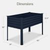 image:imageBest Choice Products 72x24x30in Non Toxic Galvanized Raised Garden Bed Metal Elevated Planter Box Vegetable Garden 100 Non Toxic Materials  CharcoalNavy Blue