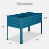 image:imageBest Choice Products 72x24x30in Non Toxic Galvanized Raised Garden Bed Metal Elevated Planter Box Vegetable Garden 100 Non Toxic Materials  CharcoalPeacock Blue