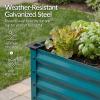 image:imageBest Choice Products 72x24x30in Non Toxic Galvanized Raised Garden Bed Metal Elevated Planter Box Vegetable Garden 100 Non Toxic Materials  CharcoalPeacock Blue