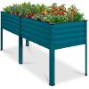 image:imageBest Choice Products 72x24x30in Non Toxic Galvanized Raised Garden Bed Metal Elevated Planter Box Vegetable Garden 100 Non Toxic Materials  CharcoalPeacock Blue