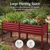 image:imageBest Choice Products 72x24x30in Non Toxic Galvanized Raised Garden Bed Metal Elevated Planter Box Vegetable Garden 100 Non Toxic Materials  CharcoalRoyal Red