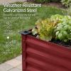 image:imageBest Choice Products 72x24x30in Non Toxic Galvanized Raised Garden Bed Metal Elevated Planter Box Vegetable Garden 100 Non Toxic Materials  CharcoalRoyal Red