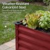 image:imageBest Choice Products 72x24x30in Non Toxic Galvanized Raised Garden Bed Metal Elevated Planter Box Vegetable Garden 100 Non Toxic Materials  CharcoalRoyal Red