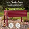 image:imageBest Choice Products 72x24x30in Non Toxic Galvanized Raised Garden Bed Metal Elevated Planter Box Vegetable Garden 100 Non Toxic Materials  CharcoalRoyal Red