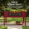 image:imageBest Choice Products 72x24x30in Non Toxic Galvanized Raised Garden Bed Metal Elevated Planter Box Vegetable Garden 100 Non Toxic Materials  CharcoalRoyal Red