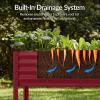 image:imageBest Choice Products 72x24x30in Non Toxic Galvanized Raised Garden Bed Metal Elevated Planter Box Vegetable Garden 100 Non Toxic Materials  CharcoalRoyal Red