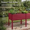 image:imageBest Choice Products 72x24x30in Non Toxic Galvanized Raised Garden Bed Metal Elevated Planter Box Vegetable Garden 100 Non Toxic Materials  CharcoalRoyal Red