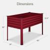 image:imageBest Choice Products 72x24x30in Non Toxic Galvanized Raised Garden Bed Metal Elevated Planter Box Vegetable Garden 100 Non Toxic Materials  CharcoalRoyal Red