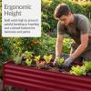 image:imageBest Choice Products 72x24x30in Non Toxic Galvanized Raised Garden Bed Metal Elevated Planter Box Vegetable Garden 100 Non Toxic Materials  CharcoalRoyal Red