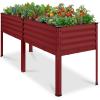 image:imageBest Choice Products 72x24x30in Non Toxic Galvanized Raised Garden Bed Metal Elevated Planter Box Vegetable Garden 100 Non Toxic Materials  CharcoalRoyal Red