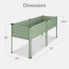 image:imageBest Choice Products 72x24x30in Non Toxic Galvanized Raised Garden Bed Metal Elevated Planter Box Vegetable Garden 100 Non Toxic Materials  CharcoalSage Green