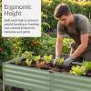 image:imageBest Choice Products 72x24x30in Non Toxic Galvanized Raised Garden Bed Metal Elevated Planter Box Vegetable Garden 100 Non Toxic Materials  CharcoalSage Green
