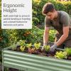 image:imageBest Choice Products 72x24x30in Non Toxic Galvanized Raised Garden Bed Metal Elevated Planter Box Vegetable Garden 100 Non Toxic Materials  CharcoalSage Green