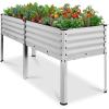 image:imageBest Choice Products 72x24x30in Non Toxic Galvanized Raised Garden Bed Metal Elevated Planter Box Vegetable Garden 100 Non Toxic Materials  CharcoalSilver