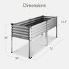 image:imageBest Choice Products 72x24x30in Non Toxic Galvanized Raised Garden Bed Metal Elevated Planter Box Vegetable Garden 100 Non Toxic Materials  CharcoalSilver