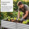 image:imageBest Choice Products 72x24x30in Non Toxic Galvanized Raised Garden Bed Metal Elevated Planter Box Vegetable Garden 100 Non Toxic Materials  CharcoalSilver