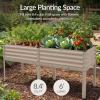 image:imageBest Choice Products 72x24x30in Non Toxic Galvanized Raised Garden Bed Metal Elevated Planter Box Vegetable Garden 100 Non Toxic Materials  CharcoalTaupe