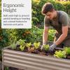 image:imageBest Choice Products 72x24x30in Non Toxic Galvanized Raised Garden Bed Metal Elevated Planter Box Vegetable Garden 100 Non Toxic Materials  CharcoalTaupe