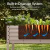 image:imageBest Choice Products 72x24x30in Non Toxic Galvanized Raised Garden Bed Metal Elevated Planter Box Vegetable Garden 100 Non Toxic Materials  CharcoalTaupe