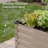 image:imageBest Choice Products 72x24x30in Non Toxic Galvanized Raised Garden Bed Metal Elevated Planter Box Vegetable Garden 100 Non Toxic Materials  CharcoalTaupe