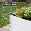 image:imageBest Choice Products 72x24x30in Non Toxic Galvanized Raised Garden Bed Metal Elevated Planter Box Vegetable Garden 100 Non Toxic Materials  CharcoalWhite