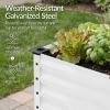 image:imageBest Choice Products 72x24x30in Non Toxic Galvanized Raised Garden Bed Metal Elevated Planter Box Vegetable Garden 100 Non Toxic Materials  CharcoalWhite