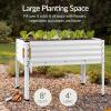 image:imageBest Choice Products 72x24x30in Non Toxic Galvanized Raised Garden Bed Metal Elevated Planter Box Vegetable Garden 100 Non Toxic Materials  CharcoalWhite