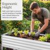 image:imageBest Choice Products 72x24x30in Non Toxic Galvanized Raised Garden Bed Metal Elevated Planter Box Vegetable Garden 100 Non Toxic Materials  CharcoalWhite