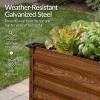 image:imageBest Choice Products 72x24x30in Non Toxic Galvanized Raised Garden Bed Metal Elevated Planter Box Vegetable Garden 100 Non Toxic Materials  CharcoalWood Grain