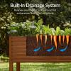 image:imageBest Choice Products 72x24x30in Non Toxic Galvanized Raised Garden Bed Metal Elevated Planter Box Vegetable Garden 100 Non Toxic Materials  CharcoalWood Grain