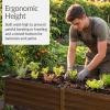 image:imageBest Choice Products 72x24x30in Non Toxic Galvanized Raised Garden Bed Metal Elevated Planter Box Vegetable Garden 100 Non Toxic Materials  CharcoalWood Grain