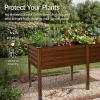 image:imageBest Choice Products 72x24x30in Non Toxic Galvanized Raised Garden Bed Metal Elevated Planter Box Vegetable Garden 100 Non Toxic Materials  CharcoalWood Grain