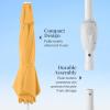 image:imageBest Choice Products 75ft Patio Umbrella White Pole Outdoor Market Umbrella with Push Button Tilt and Crank Lift Steel Pole Umbrella for Backyard Patio Garden Pool Outdoor Shade  Flamingo PinkMarigold Yellow