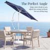 image:imageBest Choice Products 75ft Patio Umbrella White Pole Outdoor Market Umbrella with Push Button Tilt and Crank Lift Steel Pole Umbrella for Backyard Patio Garden Pool Outdoor Shade  Flamingo PinkNavy Blue