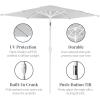 image:imageBest Choice Products 75ft Patio Umbrella White Pole Outdoor Market Umbrella with Push Button Tilt and Crank Lift Steel Pole Umbrella for Backyard Patio Garden Pool Outdoor Shade  Flamingo PinkFog Gray