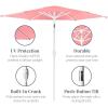 image:imageBest Choice Products 75ft Patio Umbrella White Pole Outdoor Market Umbrella with Push Button Tilt and Crank Lift Steel Pole Umbrella for Backyard Patio Garden Pool Outdoor Shade  Flamingo PinkFlamingo Pink