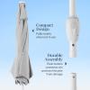 image:imageBest Choice Products 75ft Patio Umbrella White Pole Outdoor Market Umbrella with Push Button Tilt and Crank Lift Steel Pole Umbrella for Backyard Patio Garden Pool Outdoor Shade  Flamingo PinkFog Gray